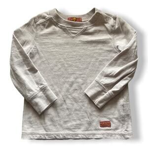 7 For All Mankind Boys Shirt Size 24 Months 7FAMK Gray Shoulder Snap Knit Top